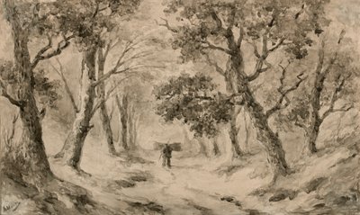 Un raccoglitore di legna nella foresta da Anton Mauve
