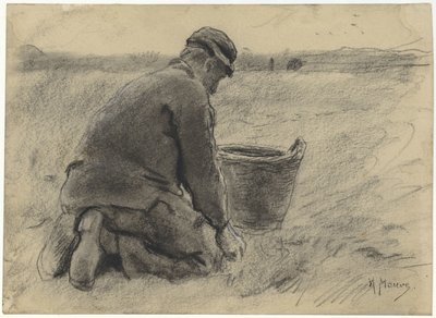 Raccoglitore di patate da Anton Mauve