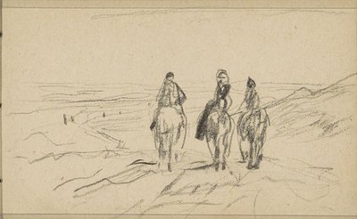 Tre cavalieri nelle dune da Anton Mauve