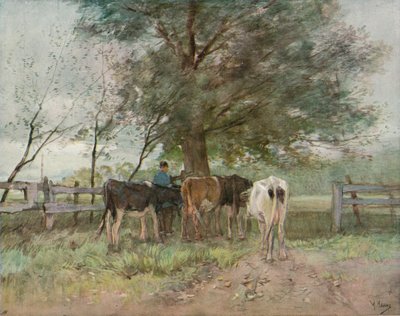 Tempo di mungitura, c1858-1888, 1906-7 da Anton Mauve