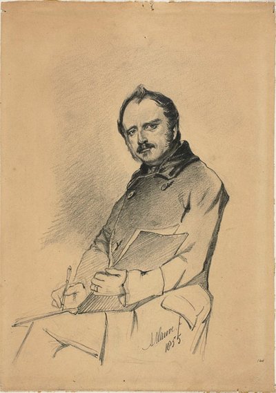 Ritratto di un uomo che scrive da Anton Mauve