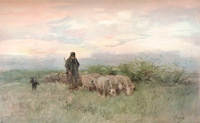 Pastore e gregge, XIX secolo da Anton Mauve