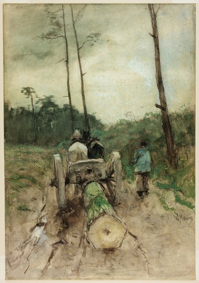 Il carrello del forestale da Anton Mauve