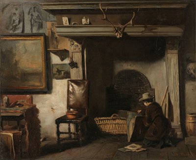 Lo studio del pittore di Haarlem Pieter Frederik van Os da Anton Mauve