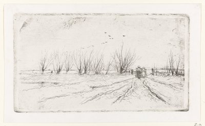 Paesaggio invernale con lattaie da Anton Mauve