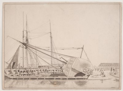 Presso un cantiere navale. Porto di Copenaghen da Anton Melbye
