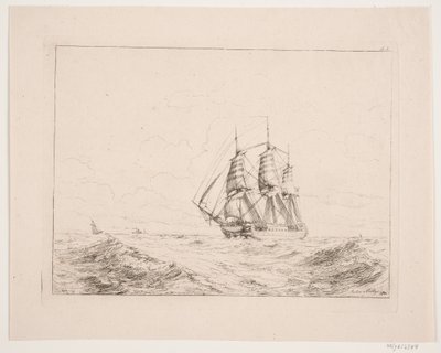 Una nave di linea da Anton Melbye