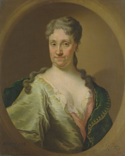 Ritratto di Barbara Lutken (1664-1740), 1718 da Anton Paulsen