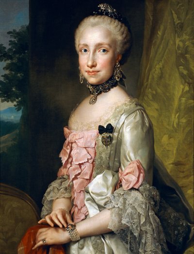 Ritratto di Maria Luisa di Borbone in occasione del suo fidanzamento da Anton Raphael Mengs