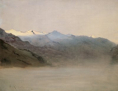 La valle di Gastein nella nebbia da Anton Romako