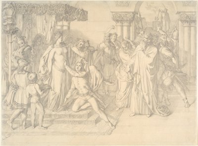 Concorso di cantanti al Wartburg, c. 1853 da Anton Romako