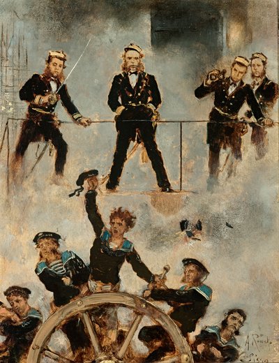 Tegetthoff nella battaglia navale di Lissa II da Anton Romako