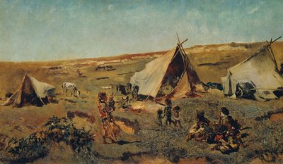 Accampamento di zingari nella Puszta da Anton Romako