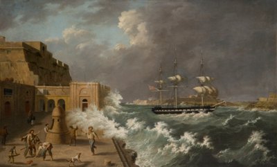 Scena del porto, Malta da Anton Schranz