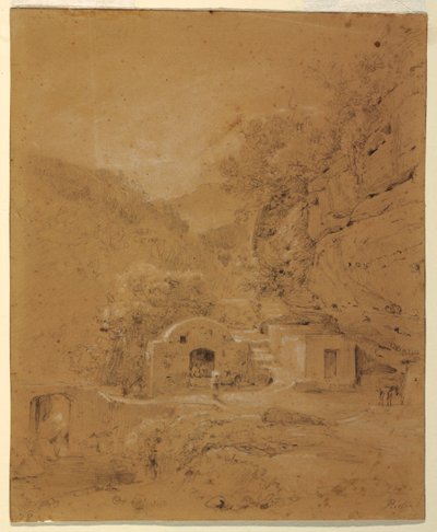 Veduta paesaggistica tra Napoli e Salerno da Anton Sminck Pitloo