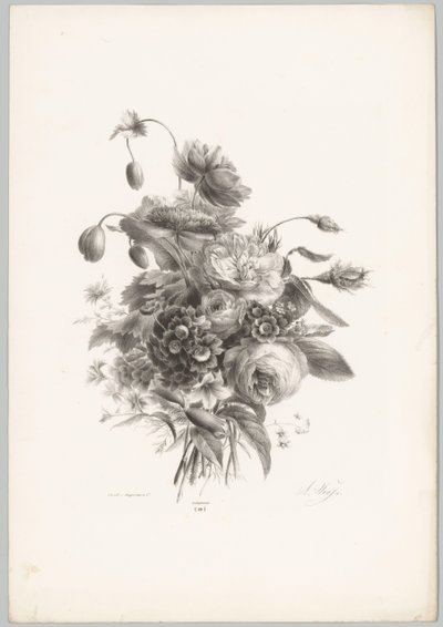 Rose e altri fiori (serie Bloem en Fruit Studien, 10e aflevering) da Anton Weiss