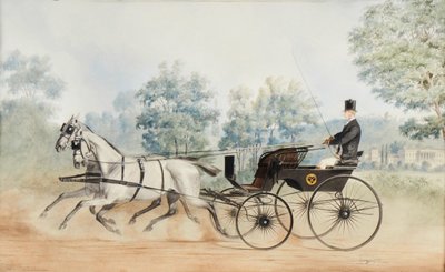 Il maestro di Anton Zampi in carrozza davanti a Weilburg e Rauheneck da Anton Zampis