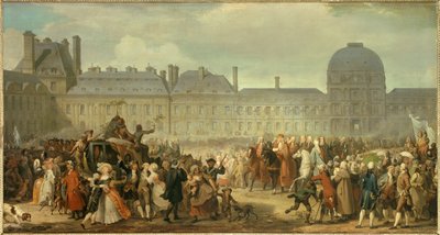 Pubblicazione del Trattato di Versailles davanti al Palazzo delle Tuileries il 25 novembre da Anton van Ysendyck