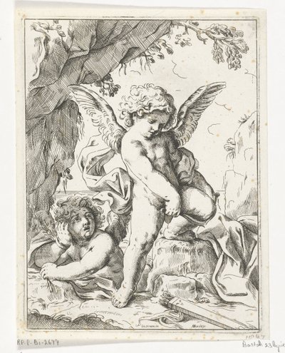 Cupido spezza il suo arco da Anton van der Borcht