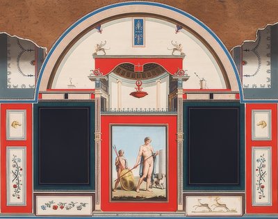 Affresco di una casa romana sul terreno della Villa Negroni a Roma, Adone con giovane, 1779 da Anton von Maron