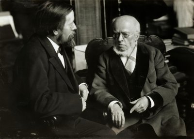 A. v. Menzel nel suo appartamento con A. v. Werner da Anton Alexander von Werner