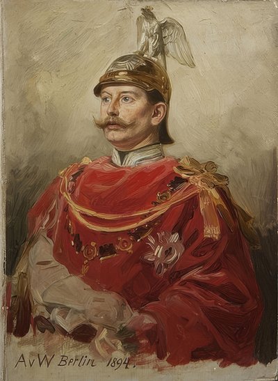 Ritratto di Guglielmo II, imperatore di Germania e re di Prussia da Anton Alexander von Werner