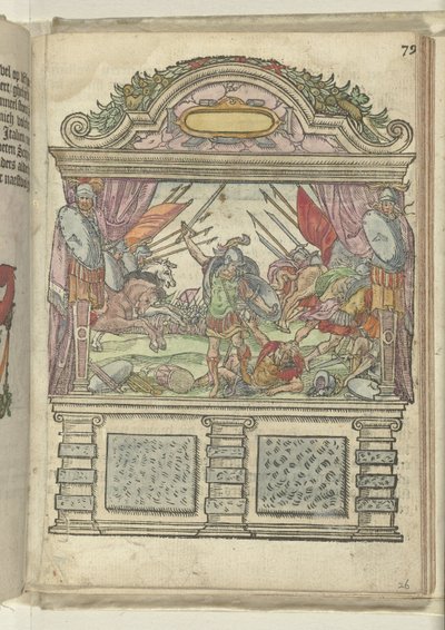 Rappresentazione allegorica sul palco all