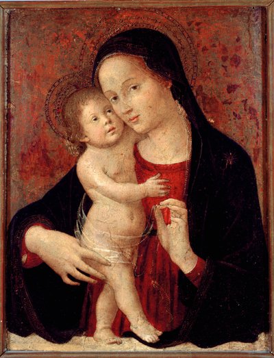 Vergine con bambino. Dipinto su legno di Antonio Aquili detto Antoniazzo Romano (attivo intorno al 1461-1508) Genova, Galleria di Palazzo Bianco da Antoniazzo Romano