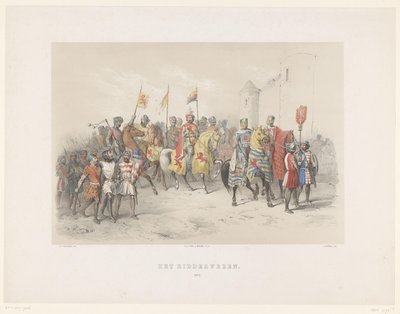 Mascherata di Utrecht del 1851: Cavalleria, 1217 da Antonie Johannes Groeneveldt