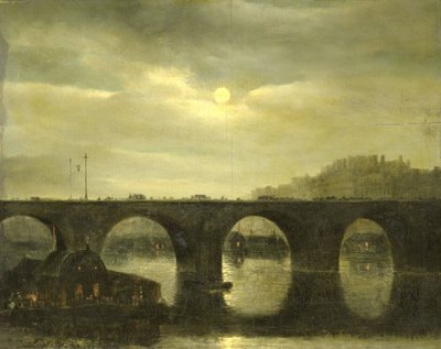 Uno dei ponti sulla Senna, Parigi, al chiaro di luna da Antonie Waldorp
