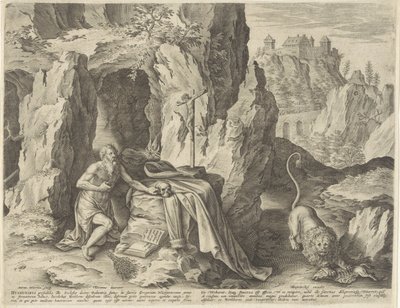 San Girolamo come penitente nel deserto da Antonie Wierix (II)
