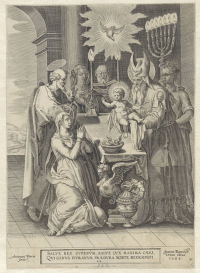 Presentazione al tempio da Antonie Wierix (II)
