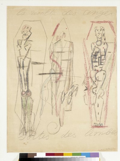 La rivolta degli angeli che escono dal limbo. Disegno di Antonin Artaud (1896-1948) da Antonin Artaud