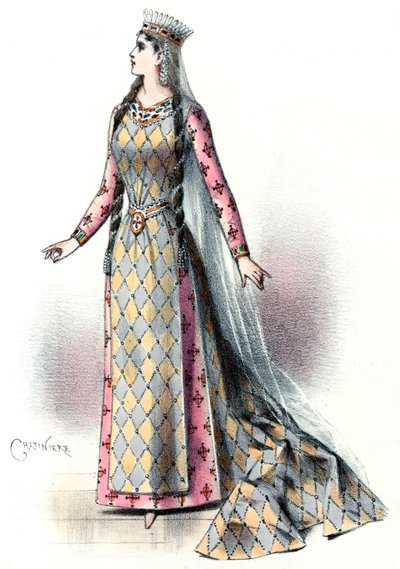 Massenet - Esclarmonde - Sibyl Sanderson, ruolo di Esclarmonde, atto 1, scena 2 - Antonin-Marie Chatinière, 1889 da Antonin Marie Chatiniere