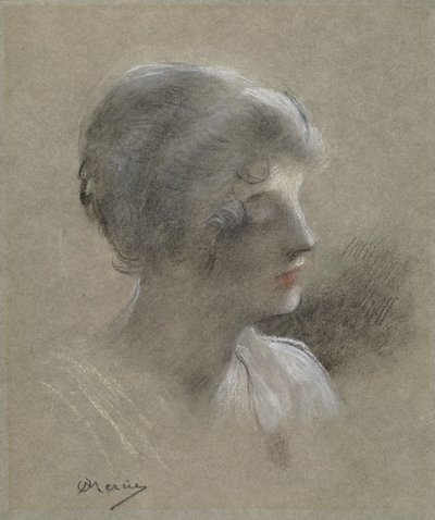 Testa di una giovane donna da Antonin Mercié