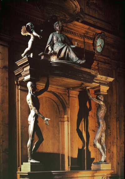 Statue di due uomini nudi e scuoiati, noti come gli spellati, teatro anatomico da Antonio (d.1663) Paolucci