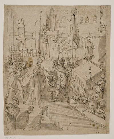 Il doge conferisce a un membro della famiglia Barbarigo il comando della flotta veneziana da Antonio Aliense