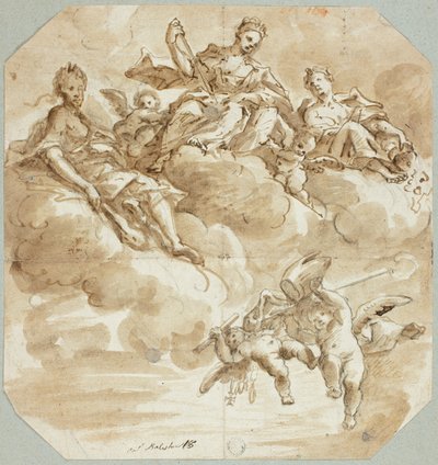 Maria come Regina del Cielo o Apoteosi della Santa da Antonio Balestra