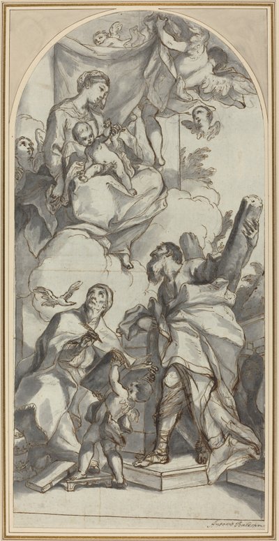 La Madonna e il Bambino in Gloria con i Santi Gregorio Magno e Andrea da Antonio Balestra