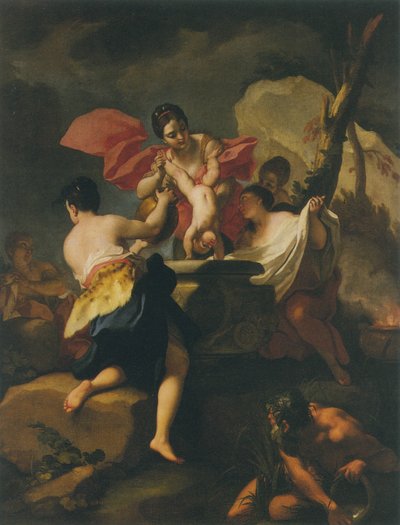Teti che immerge il piccolo Achille nell