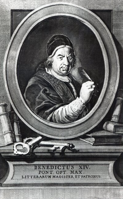 Papa Benedetto XIV da Antonio Baratti