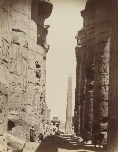 Colonne e Obelisco a Karnak da Antonio Beato