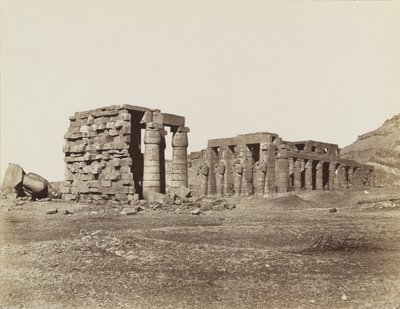 Veduta generale del Ramesseum, Tebe da Antonio Beato