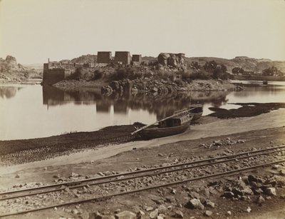 Philae, vista della Riva Est del Nilo, nord-ovest da Antonio Beato
