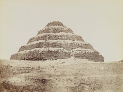 Piramide di Saqqara, vista da sud-est della Piramide a Gradoni da Antonio Beato