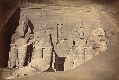 Tempio di Ramesses II, Abu Simbel, c. 1860 da Antonio Beato