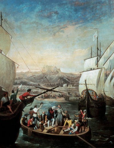Partenza delle tre caravelle di Cristoforo Colombo da Antonio Cabral Bejarano