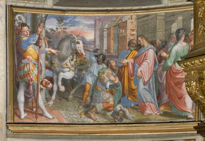 Abside, Antonio Campi, Incontro di Gesù con il centurione Cornelio 1582-84 da Antonio Campi