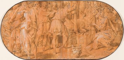 Elia sacrifica alla presenza di Acab. Circa 1557 da Antonio Campi