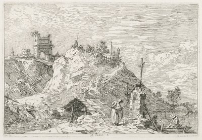 Vedute: Un pellegrino in preghiera da Antonio Canaletto